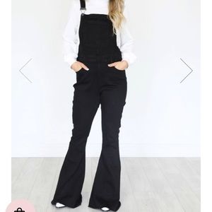 Bell bottom Black Overalls